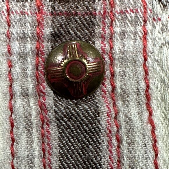 Ryan Michael Western Shirt Beige Mesquite Tribal Plaid Snap Button Mens Size XXL - Picture 5 of 12